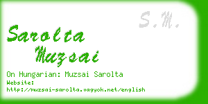 sarolta muzsai business card